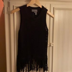 Michael Stars knit top. Slit in back. Frilly! NWOT